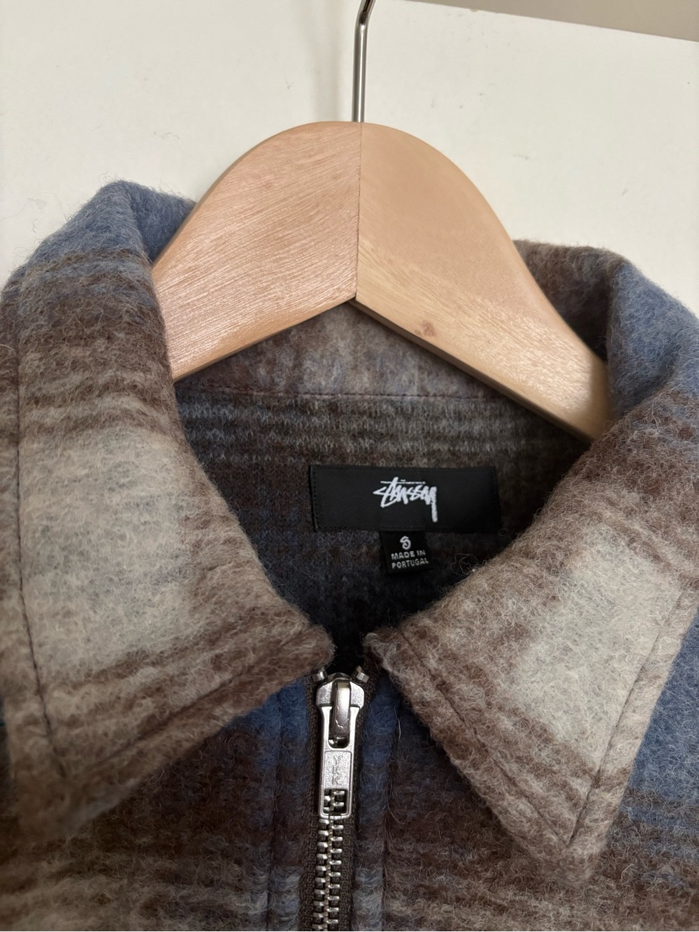Stüssy Brushed Wool Plaid Zip Shirt - Picture 5 of 10